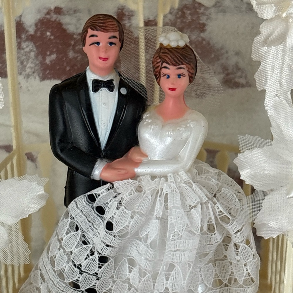 Pfeil & Holing NY VTG 1950-60’s Wedding Cake Topper NOS In Package Plastic RARE - Picture 3 of 16